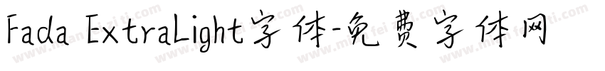Fada ExtraLight字体字体转换